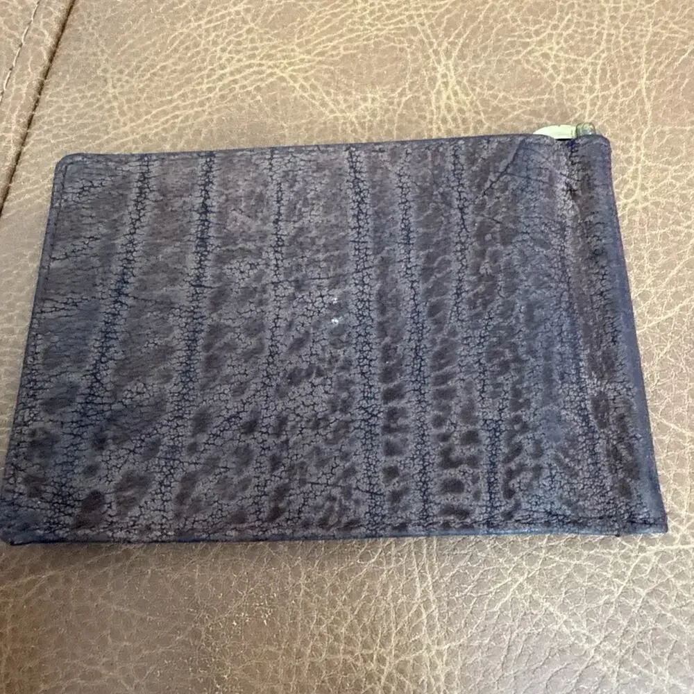Vintage Bloomingdale's Genuine Leather Bifold Wallet Made in England 4.5x3”